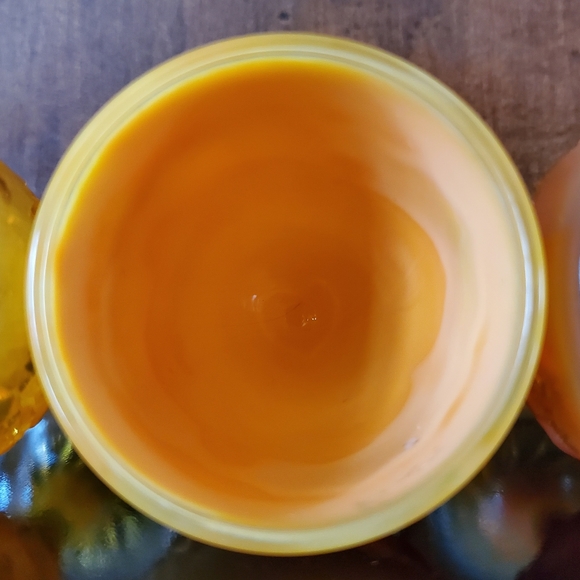 (4) Vntg "Buzz Saw" Glowing Orange Selenium Goblets by both Degenhart & Boyd - Picture 11 of 16